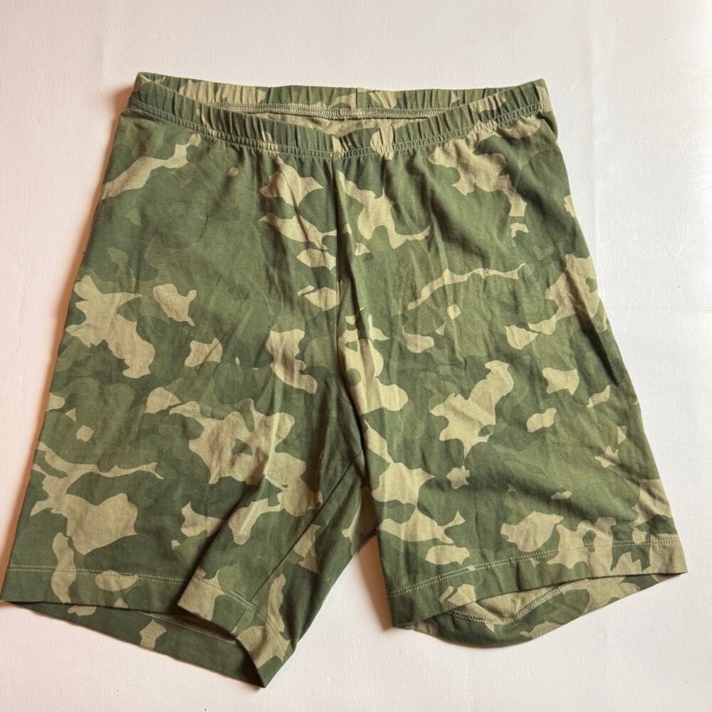 Old Navy Athletic Sporty Camo Style Elastic Wasit Workout Bike Shorts Sz L